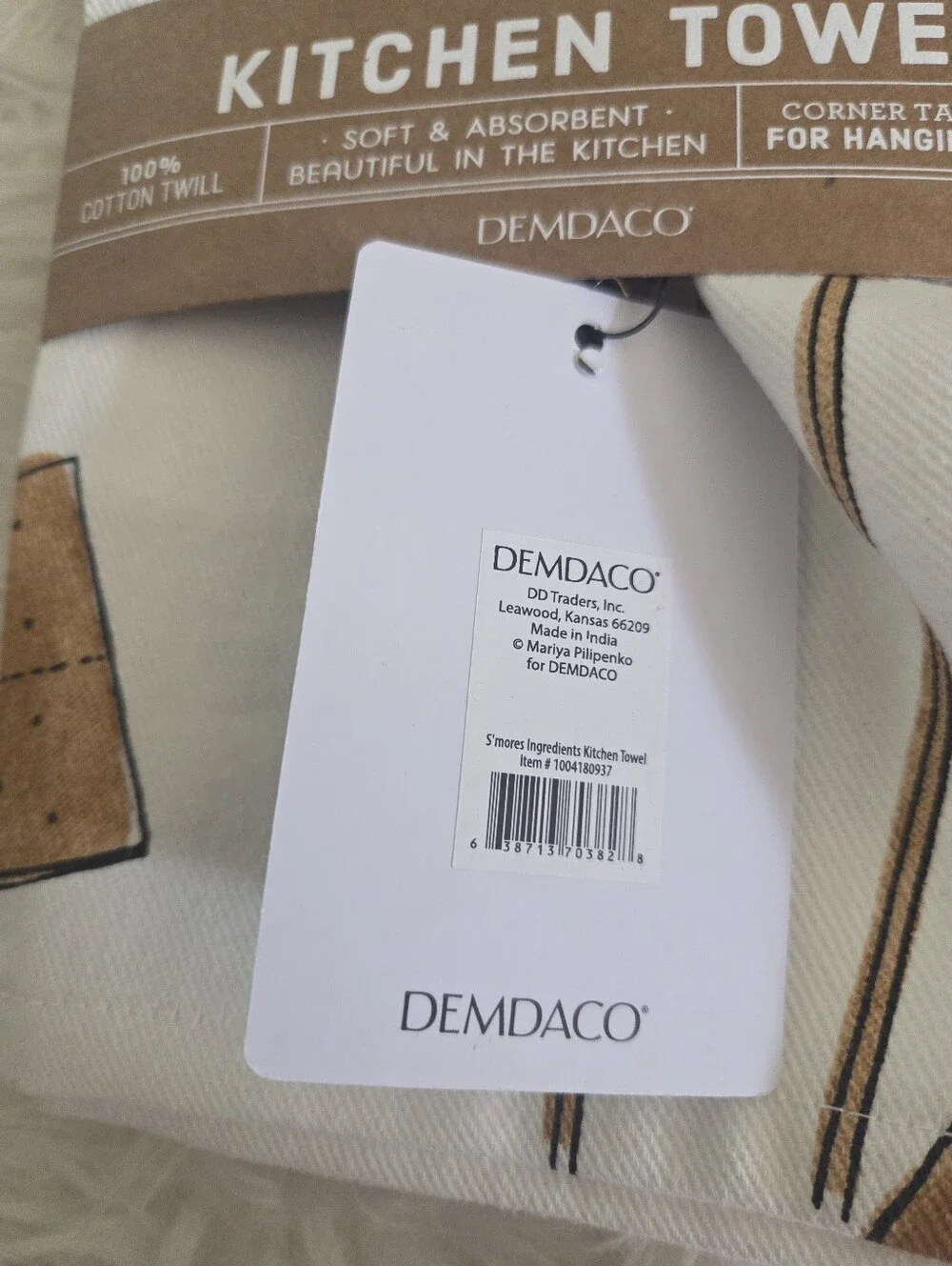 DEMDACO S'more Kitchen Hand Towel